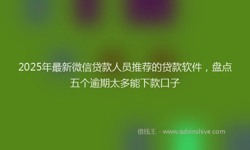 2025年最新微信贷款人员推荐的贷款软件，盘点五个逾期太多能下款口子