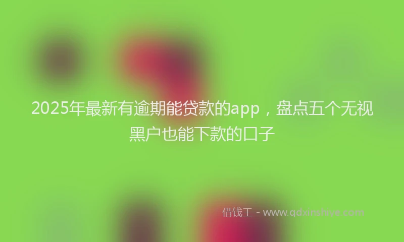 2025年最新有逾期能贷款的app，盘点五个无视黑户也能下款的口子