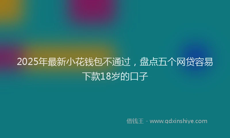 2025年最新小花钱包不通过，盘点五个网贷容易下款18岁的口子