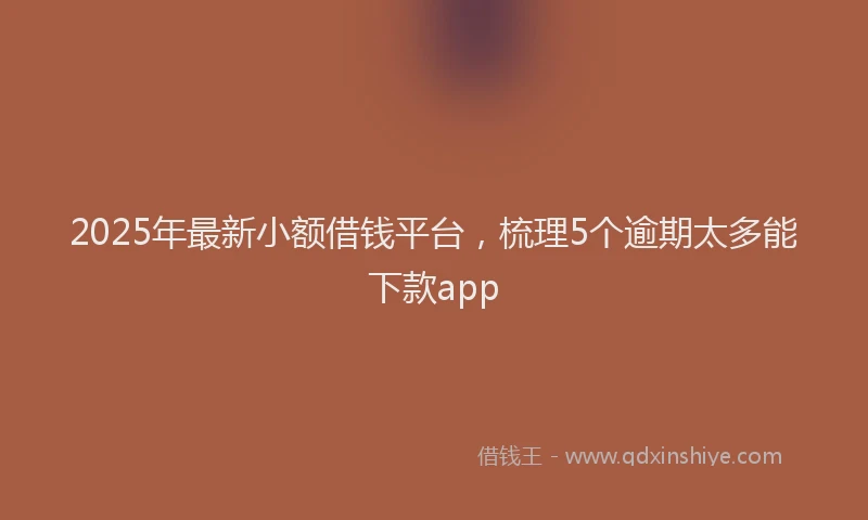 2025年最新小额借钱平台，梳理5个逾期太多能下款app