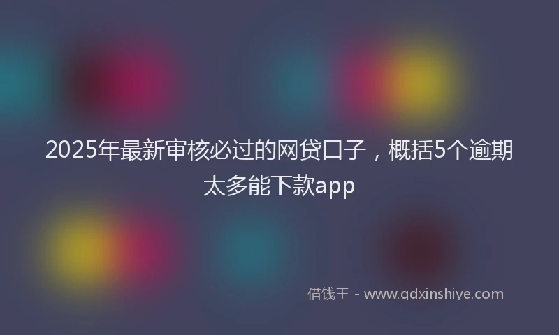 2025年最新审核必过的网贷口子，概括5个逾期太多能下款app