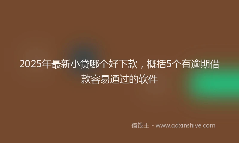 2025年最新小贷哪个好下款，概括5个有逾期借款容易通过的软件