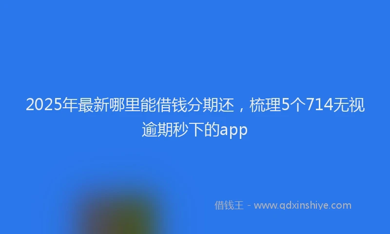 2025年最新哪里能借钱分期还，梳理5个714无视逾期秒下的app