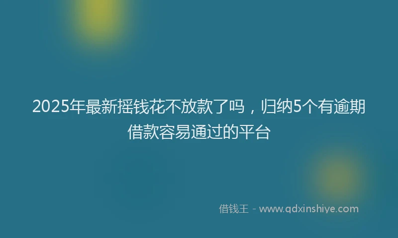 2025年最新摇钱花不放款了吗，归纳5个有逾期借款容易通过的平台