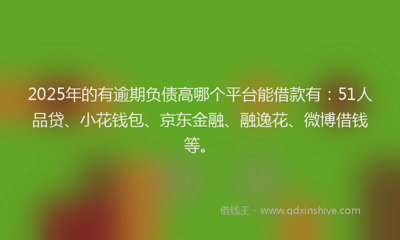 2025年的有逾期负债高哪个平台能借款有：51人品贷、小花钱包、京东金融、融逸花、微博借钱等。