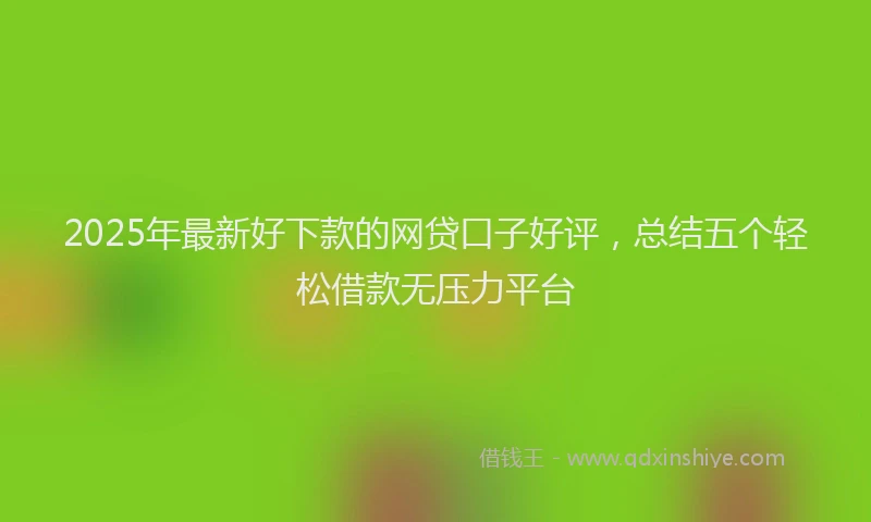 2025年最新好下款的网贷口子好评，总结五个轻松借款无压力平台