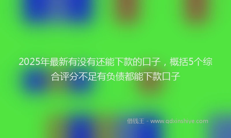 2025年最新有没有还能下款的口子，概括5个综合评分不足有负债都能下款口子