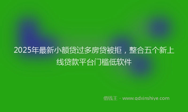 2025年最新小额贷过多房贷被拒，整合五个新上线贷款平台门槛低软件