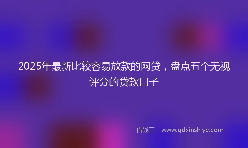 2025年最新比较容易放款的网贷，盘点五个无视评分的贷款口子