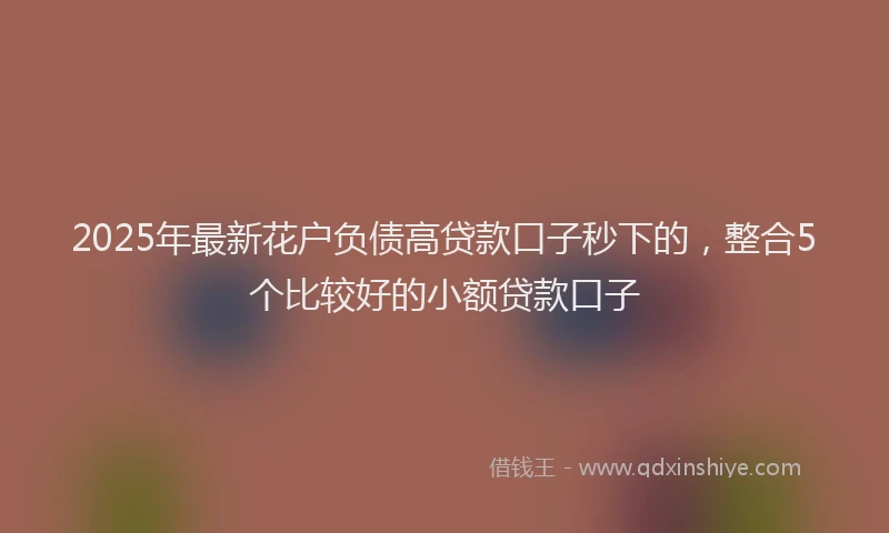 2025年最新花户负债高贷款口子秒下的，整合5个比较好的小额贷款口子