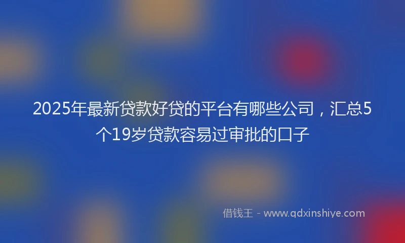 2025年最新贷款好贷的平台有哪些公司，汇总5个19岁贷款容易过审批的口子
