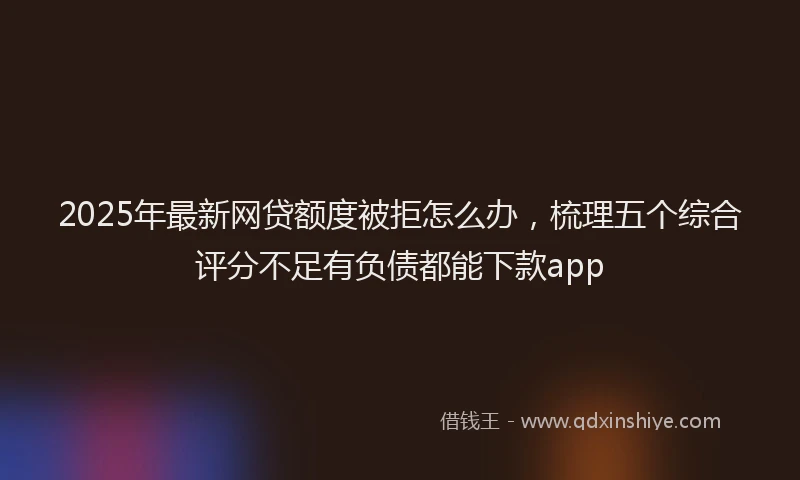 2025年最新网贷额度被拒怎么办，梳理五个综合评分不足有负债都能下款app