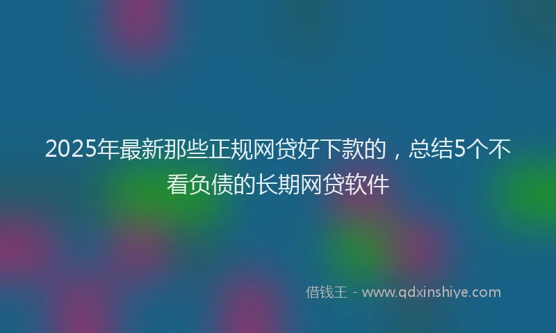 2025年最新那些正规网贷好下款的，总结5个不看负债的长期网贷软件