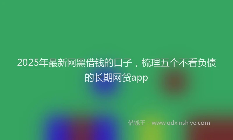 2025年最新网黑借钱的口子，梳理五个不看负债的长期网贷app