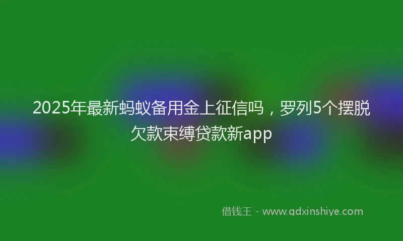 2025年最新蚂蚁备用金上征信吗，罗列5个摆脱欠款束缚贷款新app