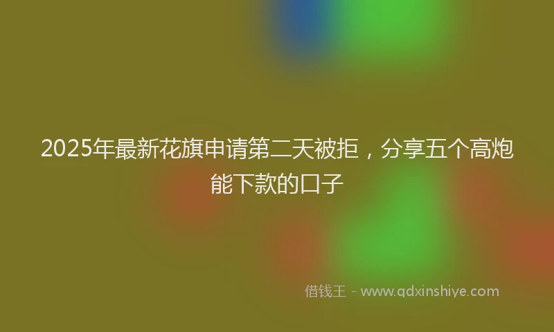 2025年最新花旗申请第二天被拒，分享五个高炮能下款的口子