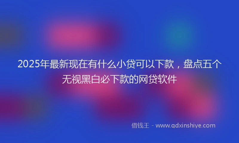 2025年最新现在有什么小贷可以下款，盘点五个无视黑白必下款的网贷软件