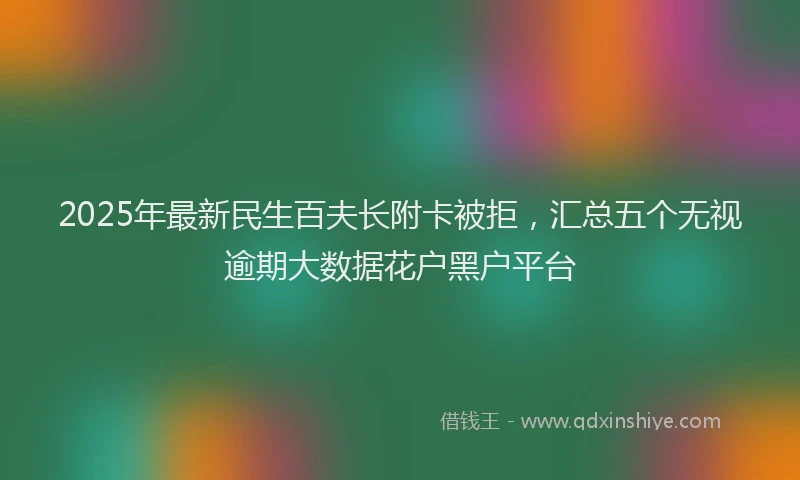 2025年最新民生百夫长附卡被拒，汇总五个无视逾期大数据花户黑户平台