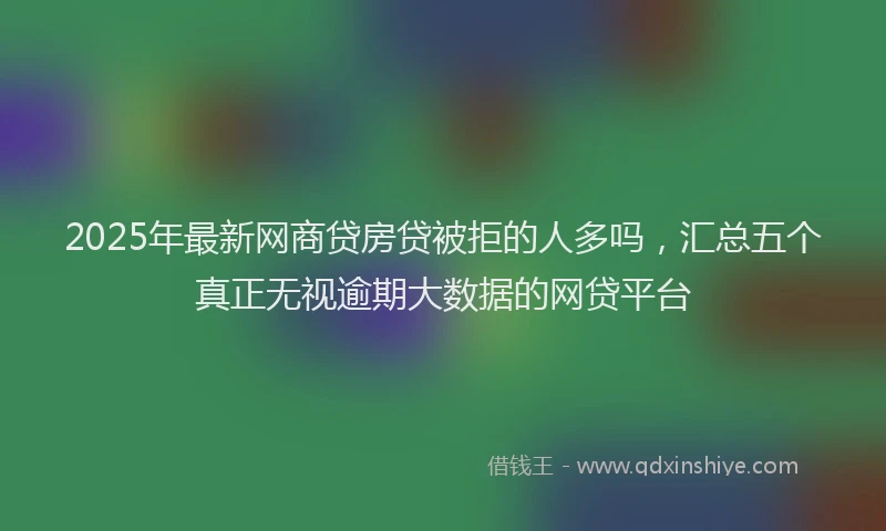 2025年最新网商贷房贷被拒的人多吗，汇总五个真正无视逾期大数据的网贷平台