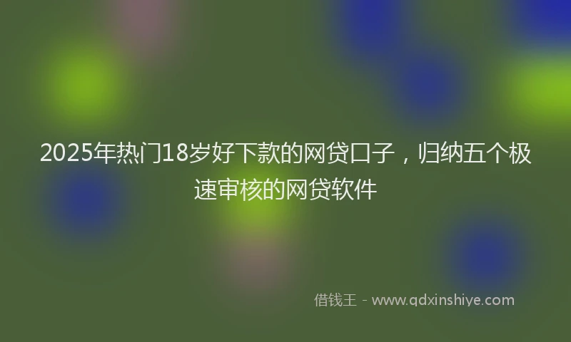2025年热门18岁好下款的网贷口子，归纳五个极速审核的网贷软件