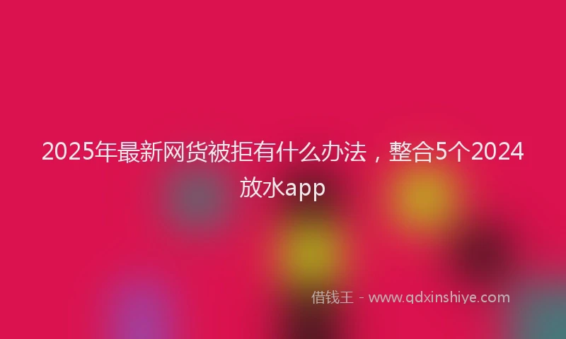 2025年最新网货被拒有什么办法，整合5个2024放水app