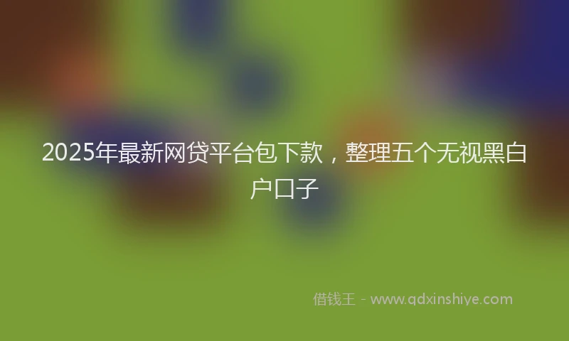 2025年最新网贷平台包下款，整理五个无视黑白户口子