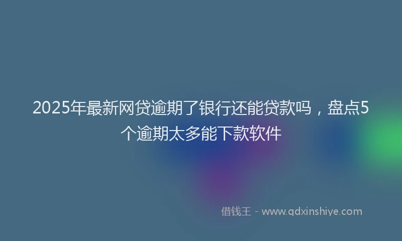2025年最新网贷逾期了银行还能贷款吗，盘点5个逾期太多能下款软件