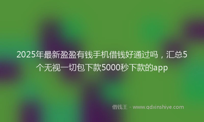 2025年最新盈盈有钱手机借钱好通过吗，汇总5个无视一切包下款5000秒下款的app