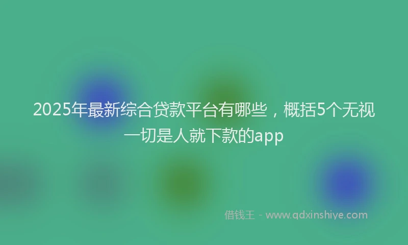 2025年最新综合贷款平台有哪些，概括5个无视一切是人就下款的app