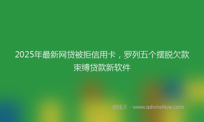 2025年最新网贷被拒信用卡，罗列五个摆脱欠款束缚贷款新软件