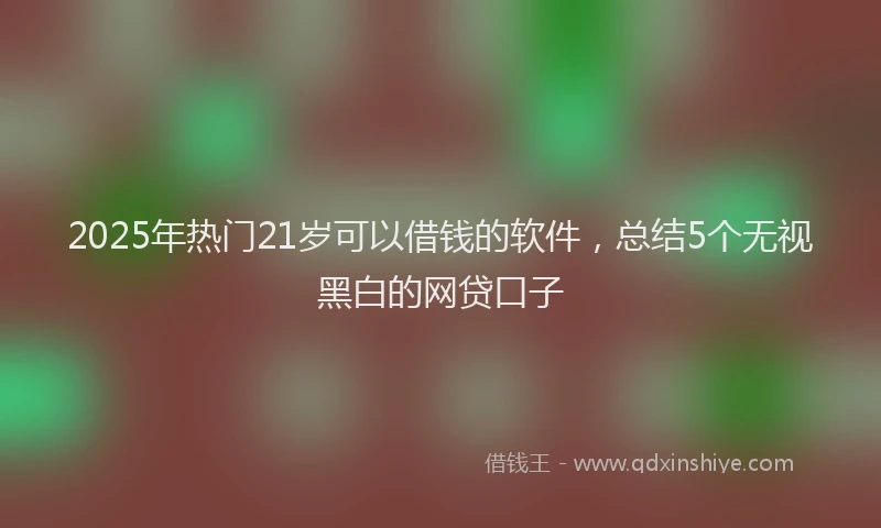 2025年热门21岁可以借钱的软件，总结5个无视黑白的网贷口子