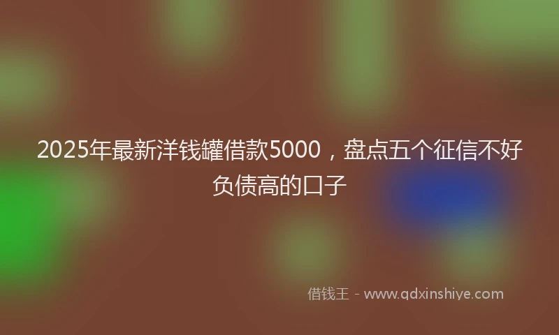2025年最新洋钱罐借款5000，盘点五个征信不好负债高的口子