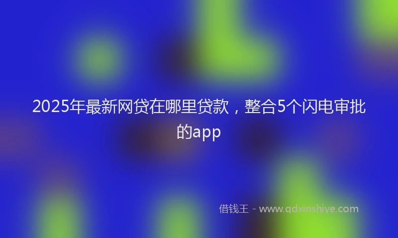 2025年最新网贷在哪里贷款，整合5个闪电审批的app