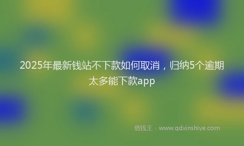 2025年最新钱站不下款如何取消，归纳5个逾期太多能下款app