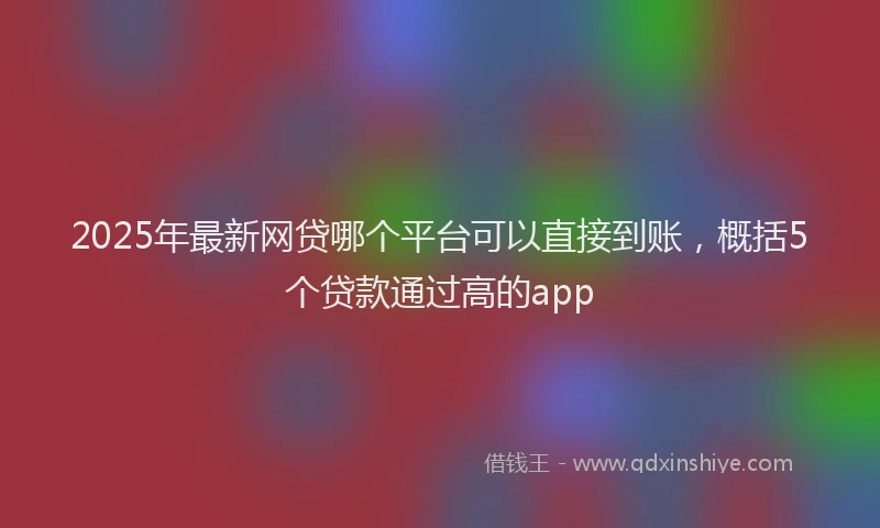 2025年最新网贷哪个平台可以直接到账，概括5个贷款通过高的app