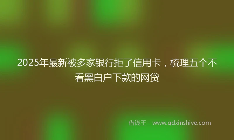 2025年最新被多家银行拒了信用卡，梳理五个不看黑白户下款的网贷