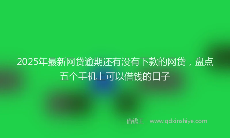 2025年最新网贷逾期还有没有下款的网贷，盘点五个手机上可以借钱的口子