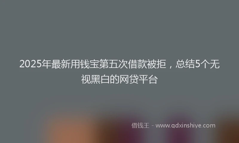 2025年最新用钱宝第五次借款被拒，总结5个无视黑白的网贷平台