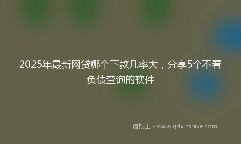 2025年最新网贷哪个下款几率大，分享5个不看负债查询的软件