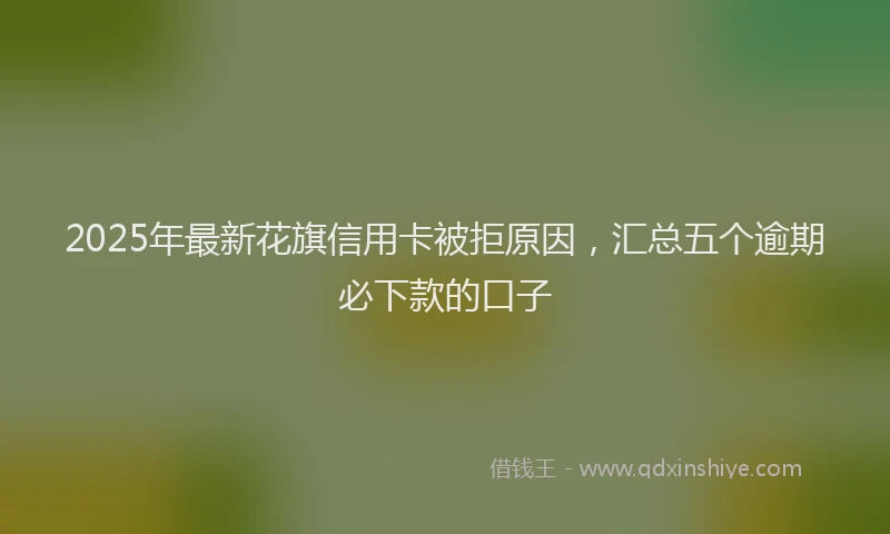 2025年最新花旗信用卡被拒原因，汇总五个逾期必下款的口子