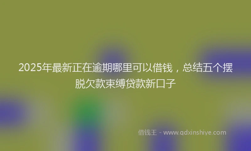 2025年最新正在逾期哪里可以借钱，总结五个摆脱欠款束缚贷款新口子