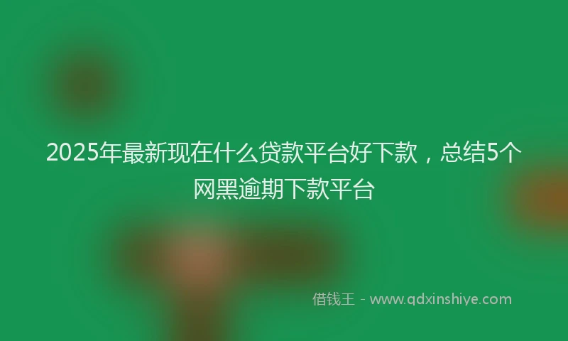 2025年最新现在什么贷款平台好下款，总结5个网黑逾期下款平台
