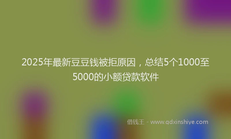 2025年最新豆豆钱被拒原因，总结5个1000至5000的小额贷款软件