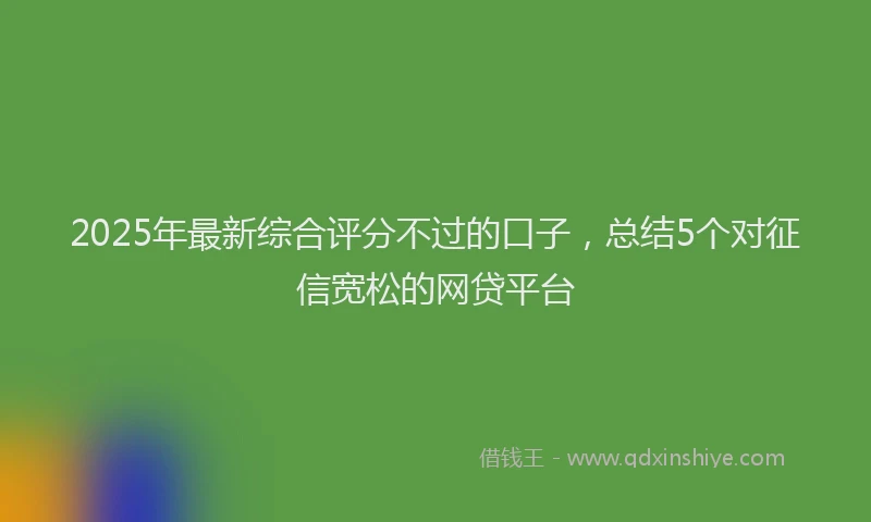 2025年最新综合评分不过的口子，总结5个对征信宽松的网贷平台