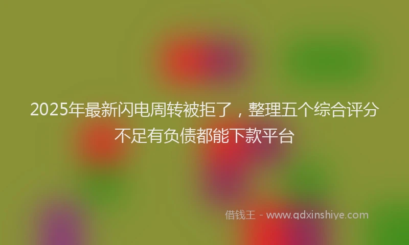 2025年最新闪电周转被拒了，整理五个综合评分不足有负债都能下款平台