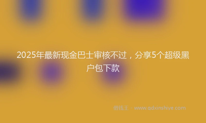 2025年最新现金巴士审核不过，分享5个超级黑户包下款