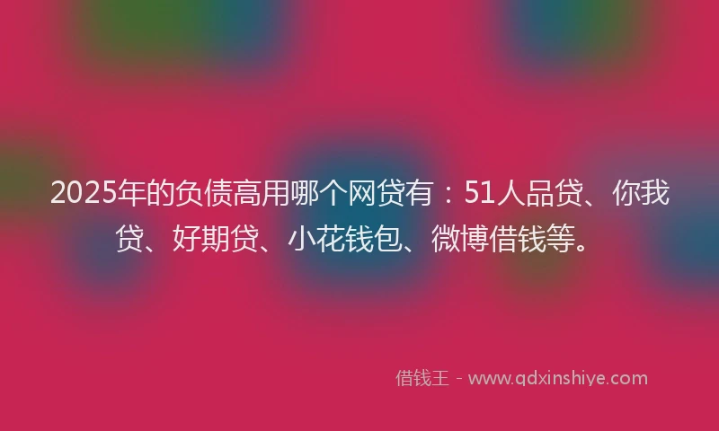 2025年的负债高用哪个网贷有：51人品贷、你我贷、好期贷、小花钱包、微博借钱等。