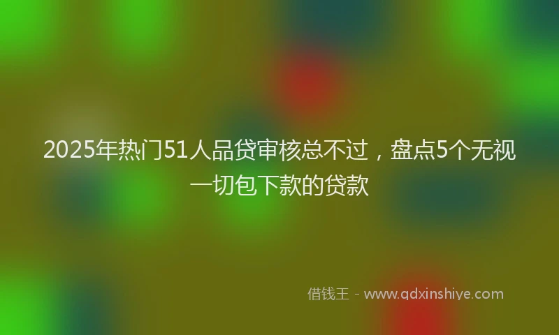 2025年热门51人品贷审核总不过，盘点5个无视一切包下款的贷款