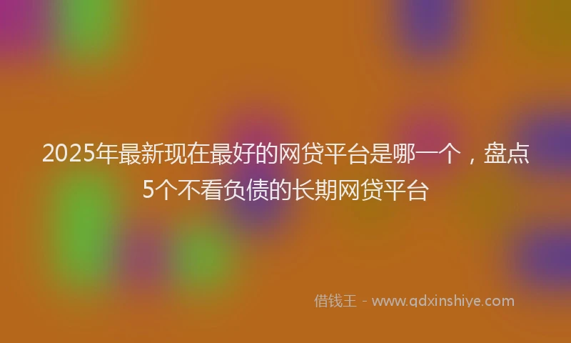 2025年最新现在最好的网贷平台是哪一个，盘点5个不看负债的长期网贷平台
