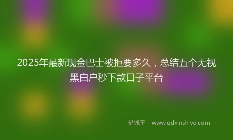 2025年最新现金巴士被拒要多久，总结五个无视黑白户秒下款口子平台